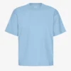 Camiseta orgánica de corte oversize - Azul mar