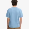 Camiseta orgánica de corte oversize - Azul mar