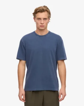 Camiseta orgánica de corte oversize – Azul Neptuno
