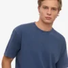Camiseta orgánica de corte oversize - Azul Neptuno
