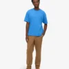 Camiseta orgánica de corte oversize - Azul Pacífico