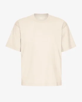 Camiseta orgánica de corte oversize - Blanco marfil