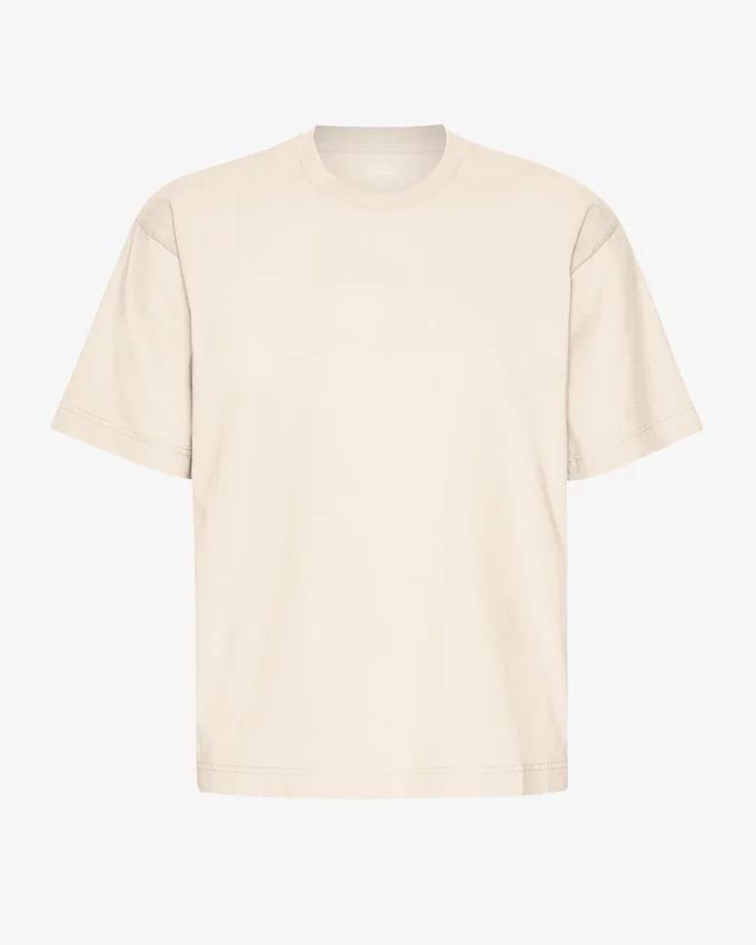 Camiseta orgánica de corte oversize - Blanco marfil