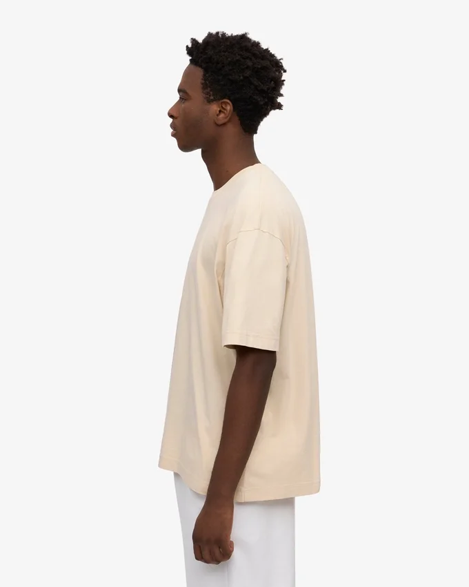 Camiseta orgánica de corte oversize - Blanco marfil