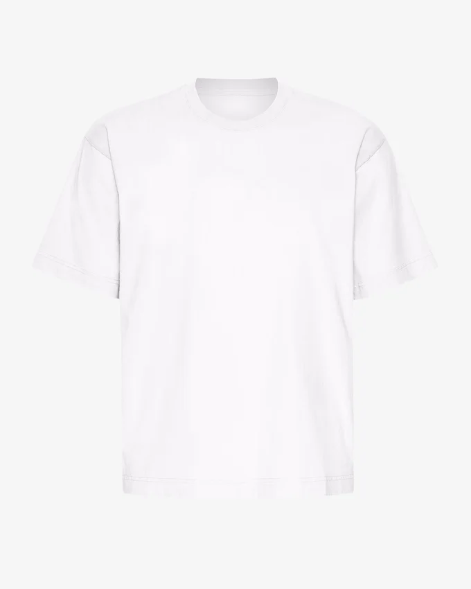 Camiseta orgánica de corte oversize - Blanco óptico