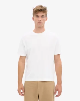 Camiseta orgánica de corte oversize – Blanco óptico
