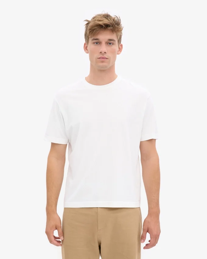 Camiseta orgánica de corte oversize - Blanco óptico