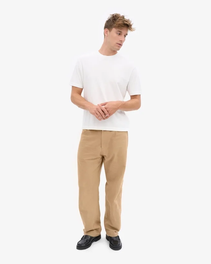 Camiseta orgánica de corte oversize - Blanco óptico