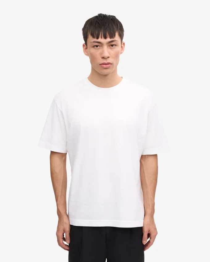 Camiseta orgánica de corte oversize - Blanco óptico