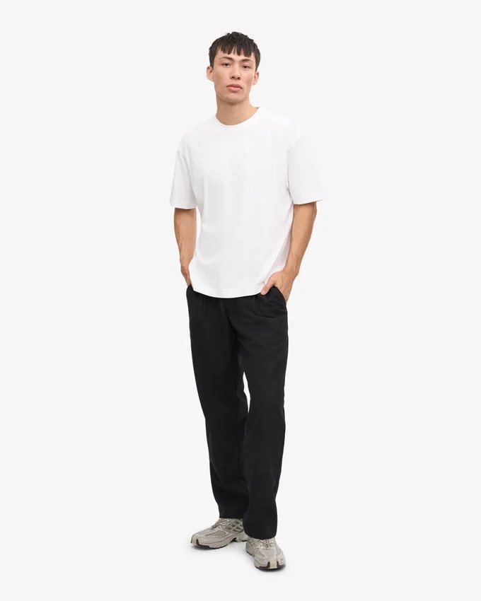 Camiseta orgánica de corte oversize - Blanco óptico