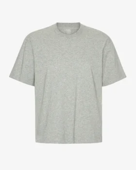 Camiseta orgánica de corte oversize - Gris jaspeado