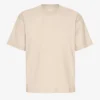 Camiseta orgánica de corte oversize - Gris ostra