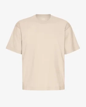 Camiseta orgánica de corte oversize - Gris ostra