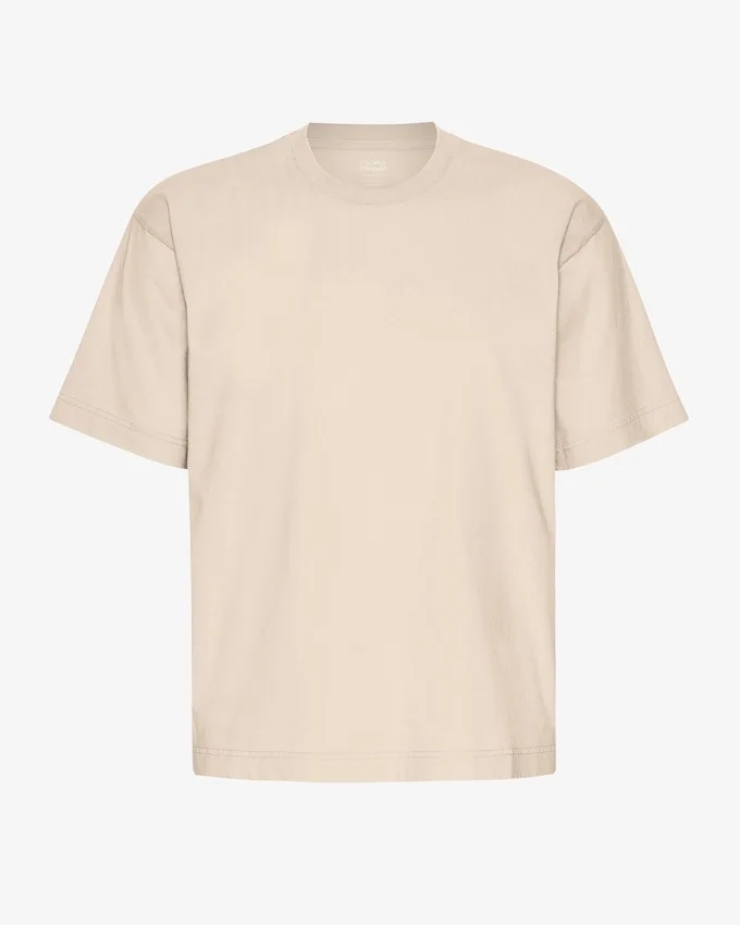 Camiseta orgánica de corte oversize - Gris ostra