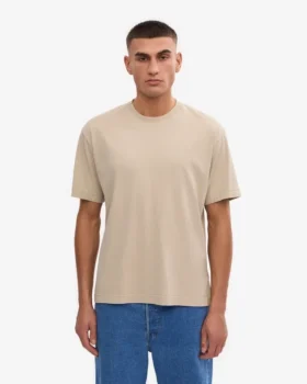 Camiseta orgánica de corte oversize – Gris ostra