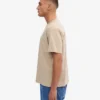 Camiseta orgánica de corte oversize - Gris ostra