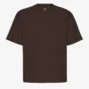 Camiseta orgánica de corte oversize - Marrón café
