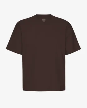 Camiseta orgánica de corte oversize - Marrón café