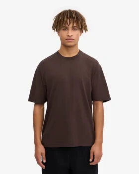 Camiseta orgánica de corte oversize – Marrón café