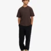 Camiseta orgánica de corte oversize - Marrón café