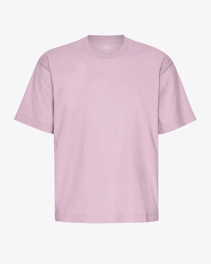 Camiseta orgánica de corte oversize - Morado perlado