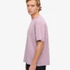 Camiseta orgánica de corte oversize - Morado perlado