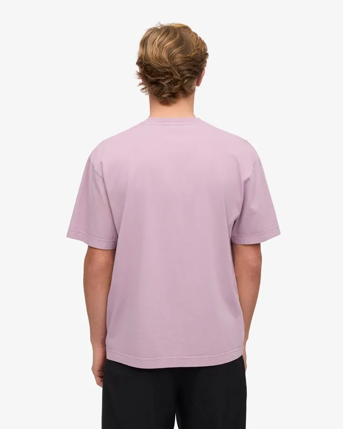 Camiseta orgánica de corte oversize - Morado perlado