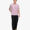 Camiseta orgánica de corte oversize - Morado perlado