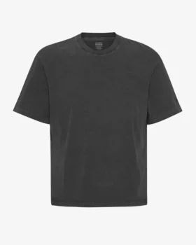 Camiseta orgánica de corte oversize - Negro deslavado