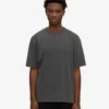 Camiseta orgánica de corte oversize - Negro deslavado