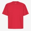 Camiseta orgánica de corte oversize - Rojo escarlata