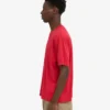 Camiseta orgánica de corte oversize - Rojo escarlata