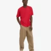 Camiseta orgánica de corte oversize - Rojo escarlata
