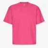 Camiseta orgánica de corte oversize - Rosa chicle