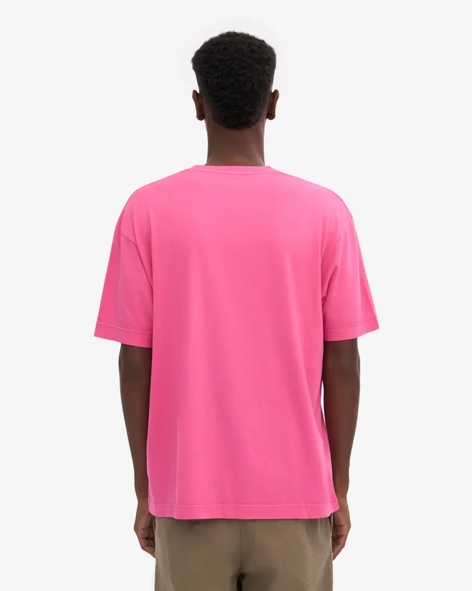 Camiseta orgánica de corte oversize - Rosa chicle