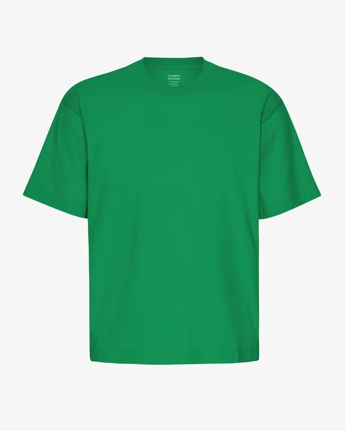 Camiseta orgánica de corte oversize - Verde Kelly