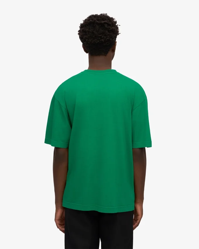 Camiseta orgánica de corte oversize - Verde Kelly