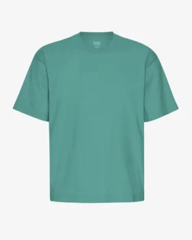 Camiseta orgánica de corte oversize - Verde pino