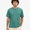 Camiseta orgánica de corte oversize - Verde pino