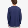 Camiseta orgánica de manga larga oversize - Azul marino