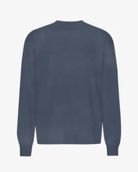 Camiseta orgánica de manga larga oversize - Azul Neptuno