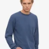 Camiseta orgánica de manga larga oversize - Azul Neptuno