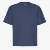 Camiseta orgánica de manga larga oversize - Azul petróleo
