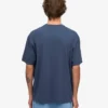 Camiseta orgánica de manga larga oversize - Azul petróleo
