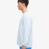 Camiseta orgánica de manga larga oversize - Azul polar