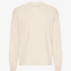 Camiseta orgánica de manga larga oversize - Blanco marfil