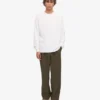 Camiseta orgánica de manga larga oversize - Blanco óptico