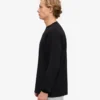Camiseta orgánica de manga larga oversize - Negro intenso