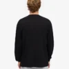 Camiseta orgánica de manga larga oversize - Negro intenso