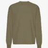 Camiseta orgánica de manga larga oversize - Verde oliva polvoriento